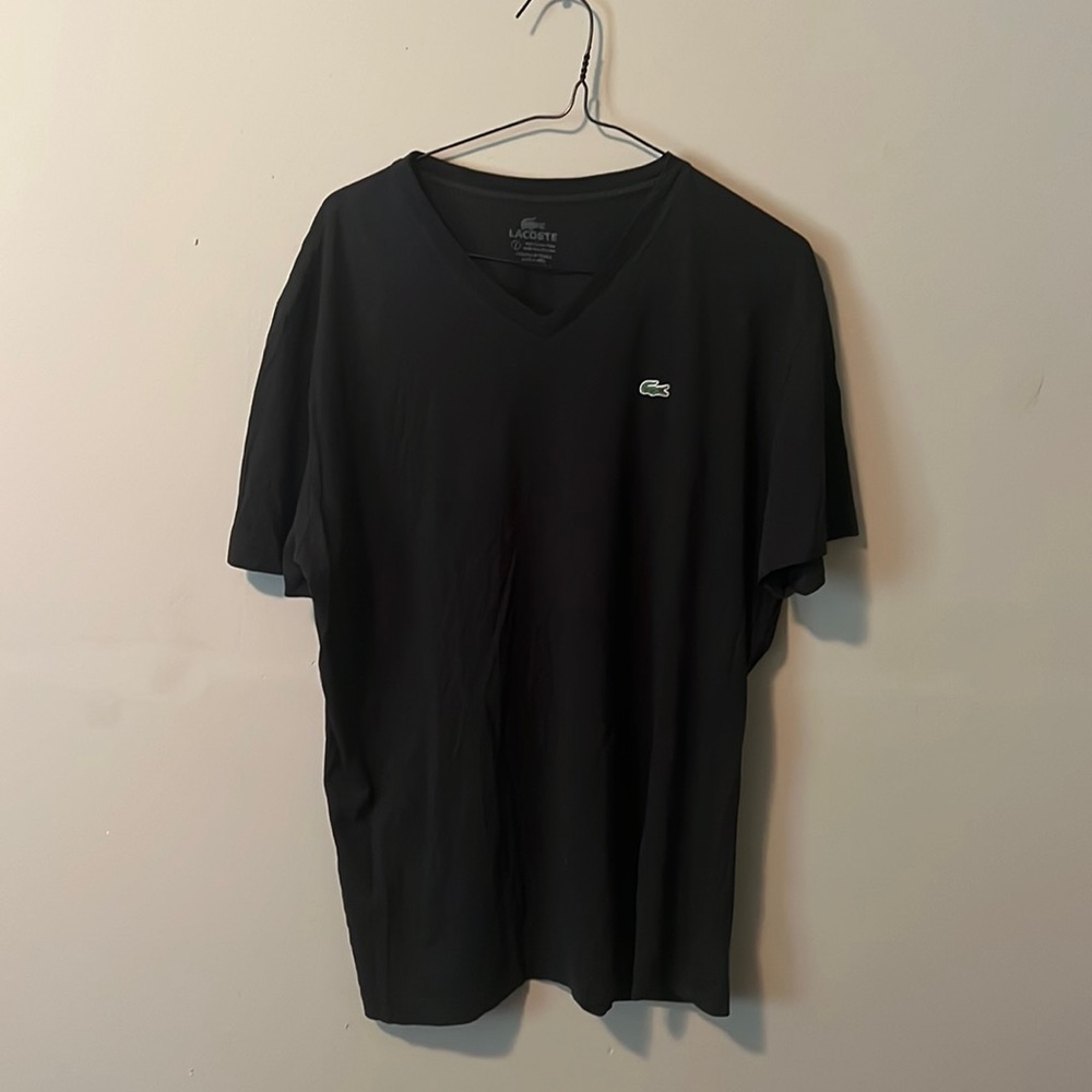LACOSTE black casual t-shirt ! 🐊
